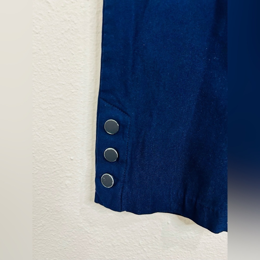 Tribal Women’s Navy Blue Pull-On Pants Size 10 with Side Button Detail - Picture 4 of 10